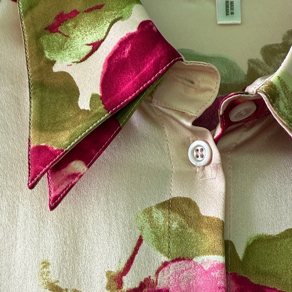 Escada Pink Floral Blouse - Picture 6 of 6